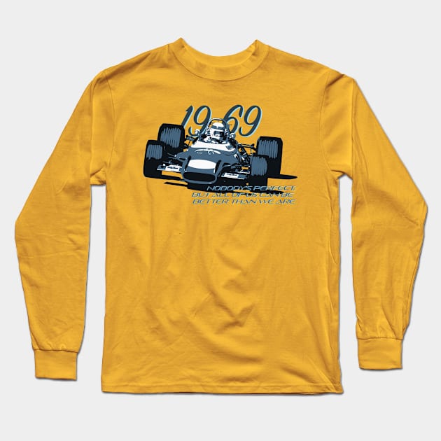 1969 Jack Stewart Formula Car Long Sleeve T-Shirt by Pasghetti